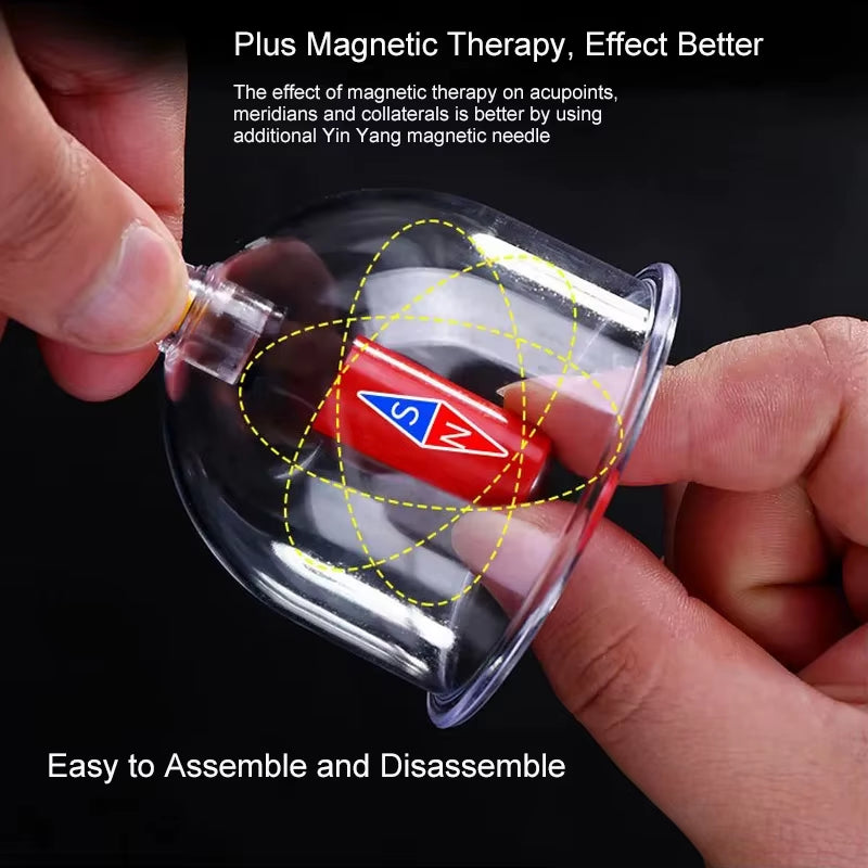 12/24Pcs Vacuum Cupping Chinese Medicine Relaxed Body Lose Weight and Relieve Fatigue Full Body Massage Physiotherapy Instrument